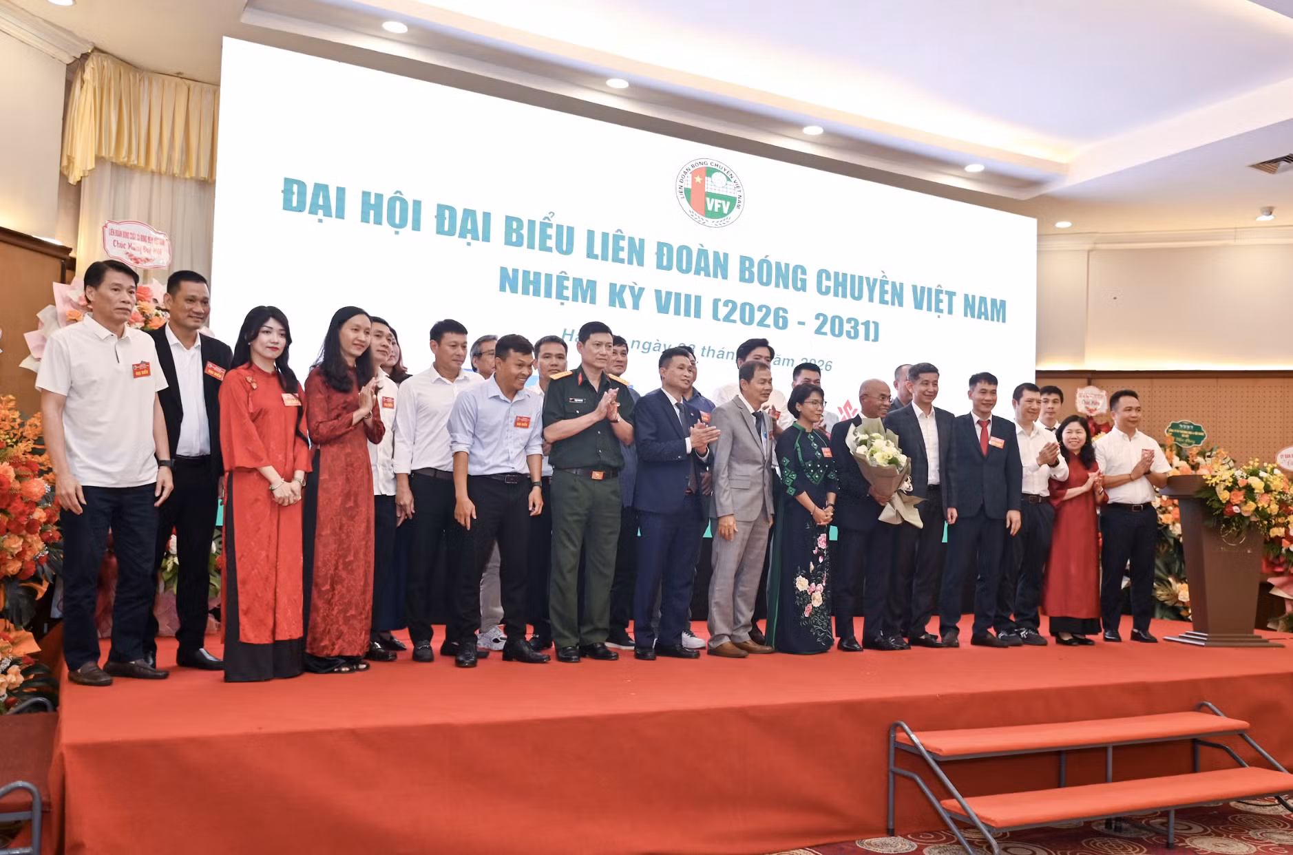 Ban chấp hành Liên đoàn bóng chuyền Việt Nam nhiệm kỳ 2026-2031 ra mắt tại đại hội sáng 28/4