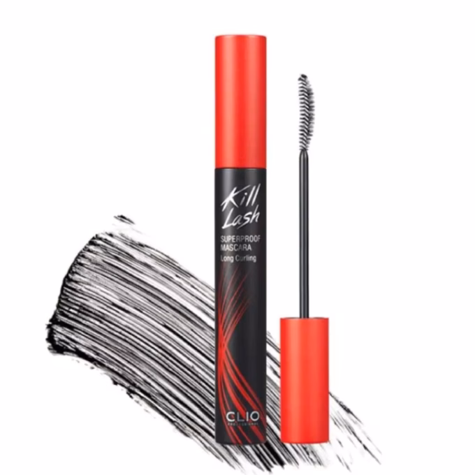 Clio Kill Lash Superproof Mascara: Đầu cọ mảnh giúp tách mi tơi, tạo vẻ đẹp tự nhiên chuẩn Hàn. Giá tham khảo: 185.000 đồng