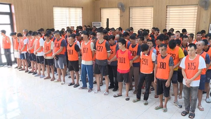 Cơ quan điều tra đã khởi tố 196 bị can liên quan đến hoạt động của trường gà quốc tế Viêng Xay. Ảnh: Bộ Công an.