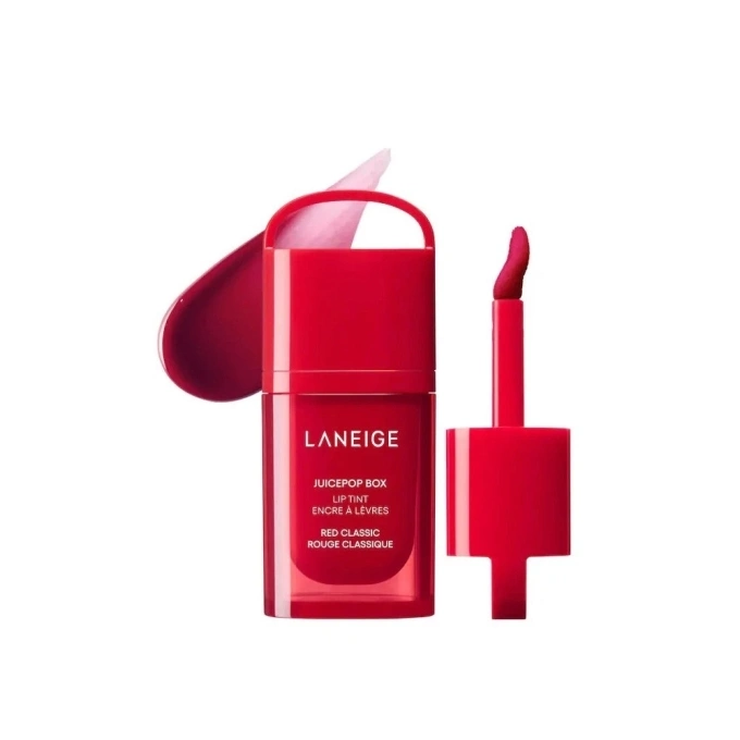 LANEIGE Juice Pop Box Lip Tint: Hiệu ứng juicy căng mọng, vừa dưỡng môi vừa tạo màu sắc trẻ trung. Giá tham khảo: 585.000 đồng